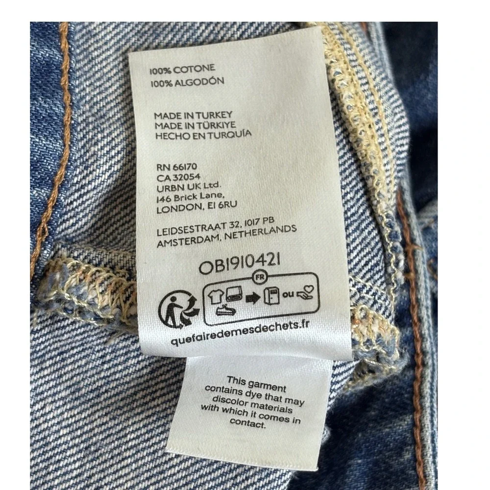 Free People We The Free Denim Shorts 26 Button Front High Rise Raw Hem Y2K